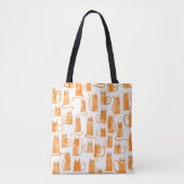 Orange Cat Pattern Tasche (Vorderseite)