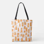 Orange Cat Pattern Tasche (Rückseite)