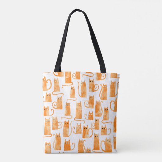 Orange Cat Pattern Tasche (Rückseite)