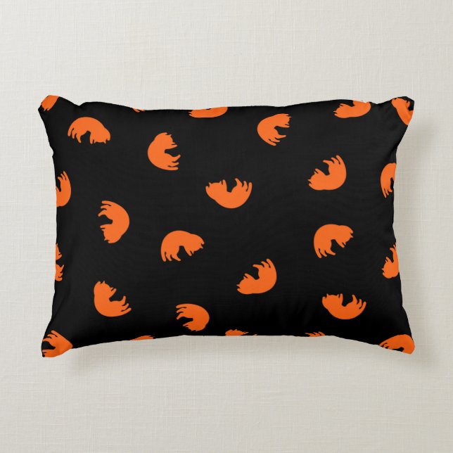 Orange Cat Pattern Zierkissen (Vorderseite)