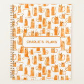 Orange Cat Personalisiert Planer (Vorderseite)