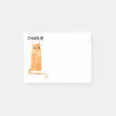 Orange Cat Personalisiert Post-it Klebezettel (Vorderseite)