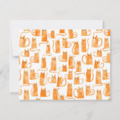 Orange Cat Personalisiert Stationery Mitteilungskarte (Rückseite)