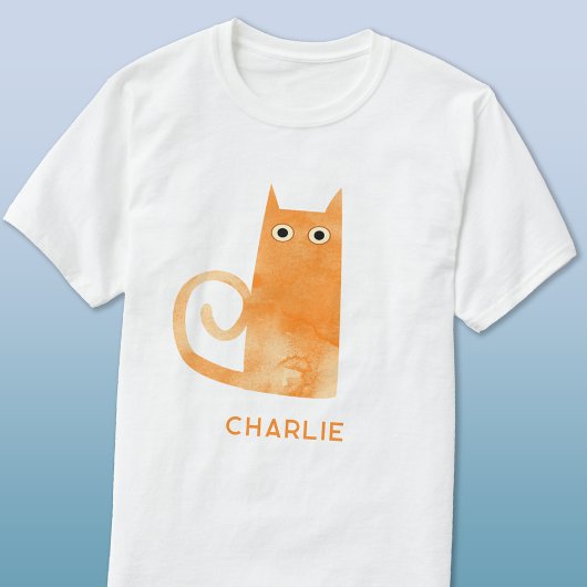 Orange Cat Personalisiert T-Shirt