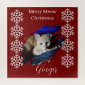 Orange Cat Photo Text Customize  Puzzle (Vertikal)