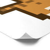 Orange Cat Pixel Art Wide Poster (Ecke)