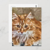 Orange Cat Postcard Postkarte (Vorne/Hinten)