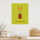 Orange Cat Poster (Küche)