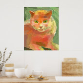 Orange Cat Poster (Küche)