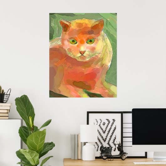 Orange Cat Poster (Heimbüro)