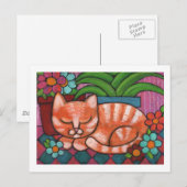 Orange Cat Postkarte (Vorne/Hinten)