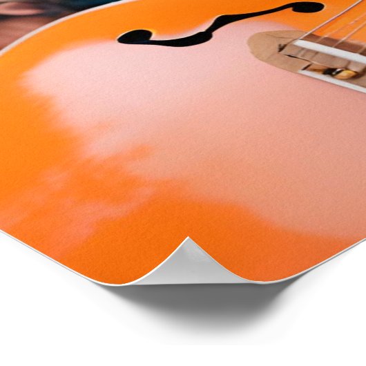 Orange Cat Rocker Poster (Ecke)