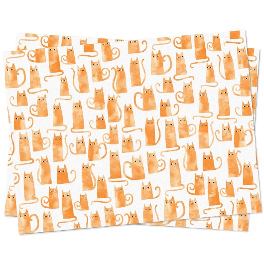 Orange Cat Seidenpapier