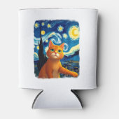 Orange Cat Selfie Starry Night Cat Mama Cat Lovers Dosenkühler (Vorderseite)