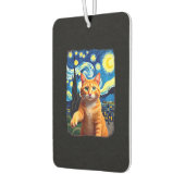 Orange Cat Selfie Starry Night Cat Mom Cat Lovers Autolufterfrischer (Links)