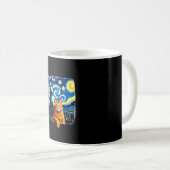 Orange Cat Selfie Starry Night Cat Mom Cat Lovers Kaffeetasse (VorderseiteRechts)