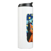 Orange Cat Selfie  Starry Night Cat Mom Cat Lovers Thermosbecher (Nach links gedreht)