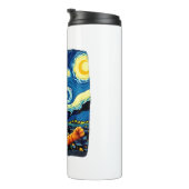 Orange Cat Selfie  Starry Night Cat Mom Cat Lovers Thermosbecher (Nach rechts gedreht)