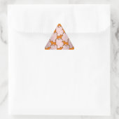 Orange Cat Silhouette Pattern Dreieckiger Aufkleber (Tasche)