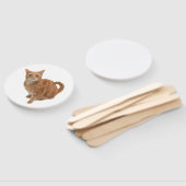 Orange Cat Standing Fächer (Non-assembled)
