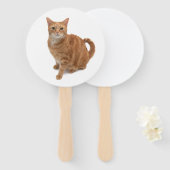 Orange Cat Standing Fächer (Vorne und Hinten)