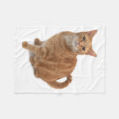 Orange Cat Standing Fleecedecke (Vorderseite (Horizontal))