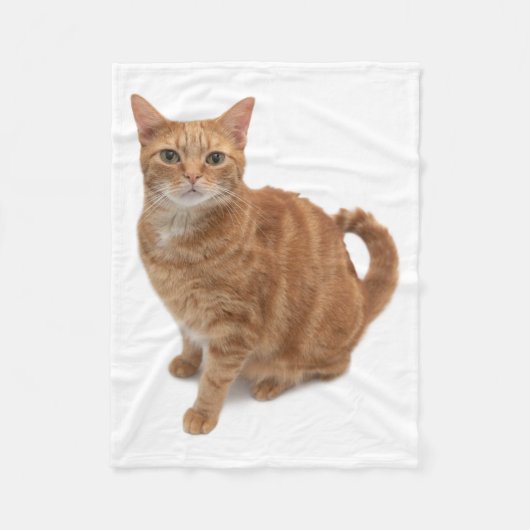 Orange Cat Standing Fleecedecke (Vorderseite)