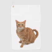 Orange Cat Standing Golfhandtuch (Vorderseite)