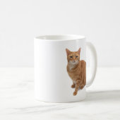 Orange Cat Standing Kaffeetasse (VorderseiteRechts)