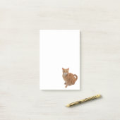 Orange Cat Standing Post-it Klebezettel (Auf Schreibtisch)