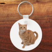 Orange Cat Standing Schlüsselanhänger (Vorderseite)