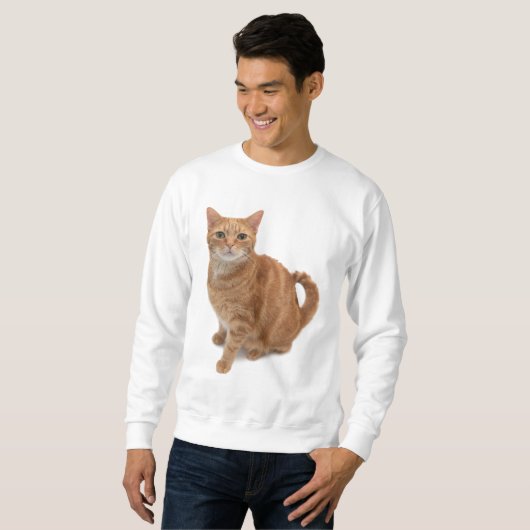 Orange Cat Standing Sweatshirt (Vorne ganz)