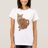 Orange Cat Standing T-Shirt (Vorderseite)
