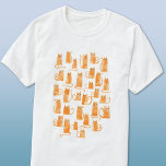 Orange Cat T-Shirt<br><div class="desc">Niedliche,  kleine,  oranfarbene Ingwerkatzen,  die sich perfekt für Tierfreunde eignen. Originelle Kunst von Nic Squirrell.</div>