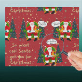 Orange Cat Tells Santa Unglaublich witzig wünscht Geschenkpapier