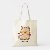 Orange Cat Tote Bag Tragetasche (Rückseite)