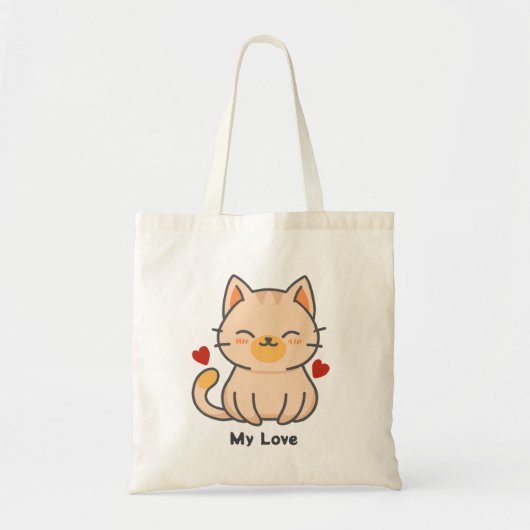 Orange Cat Tote Bag Tragetasche (Vorne)