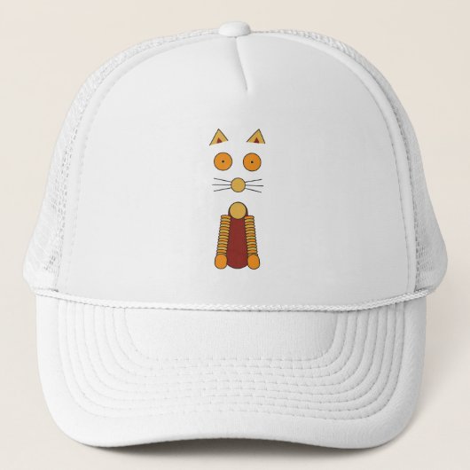 Orange CAT Truckerkappe (Vorderseite)