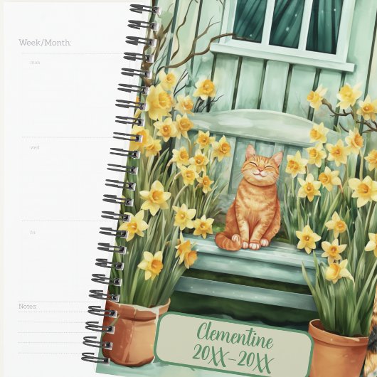Orange Cat Undated Appointment Book Diary Planer