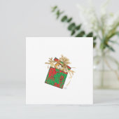 Orange Cat Weihnachtsgeschenk Feiertagskarte (Stehend Vorderseite)