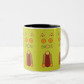 Orange CAT Zweifarbige Tasse (VorderseiteRechts)