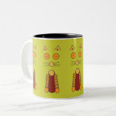 Orange CAT Zweifarbige Tasse (Vorderseite Links)
