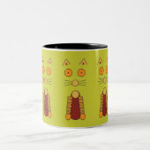 Orange CAT Zweifarbige Tasse (Mittel)