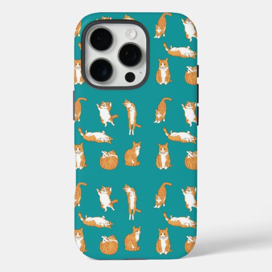 Orange Cats Funny Case-Mate iPhone Hülle (Rückseite)