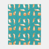 Orange Cats Funny Fleecedecke (Vorderseite)