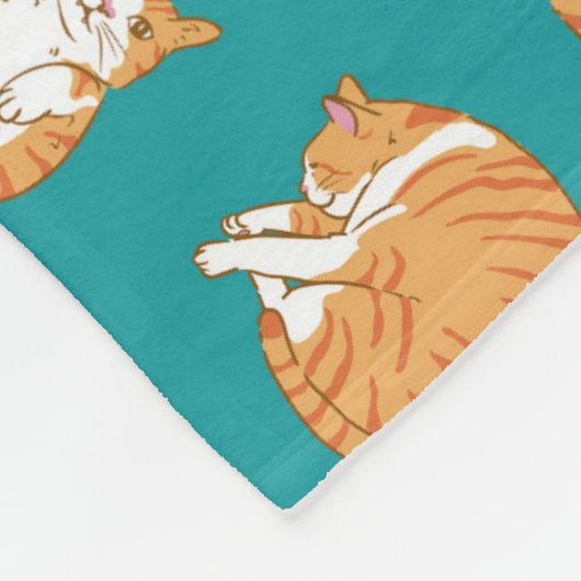 Orange Cats Funny Fleecedecke (Ecke)