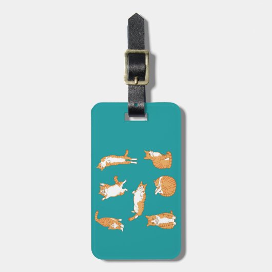 Orange Cats Funny Gepäckanhänger (Vorderseite vertikal)