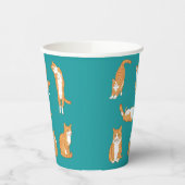 Orange Cats Funny Pappbecher (Links)
