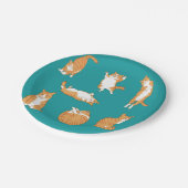 Orange Cats Funny Pappteller (Schrägansicht)