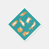 Orange Cats Funny Serviette (Ecke)